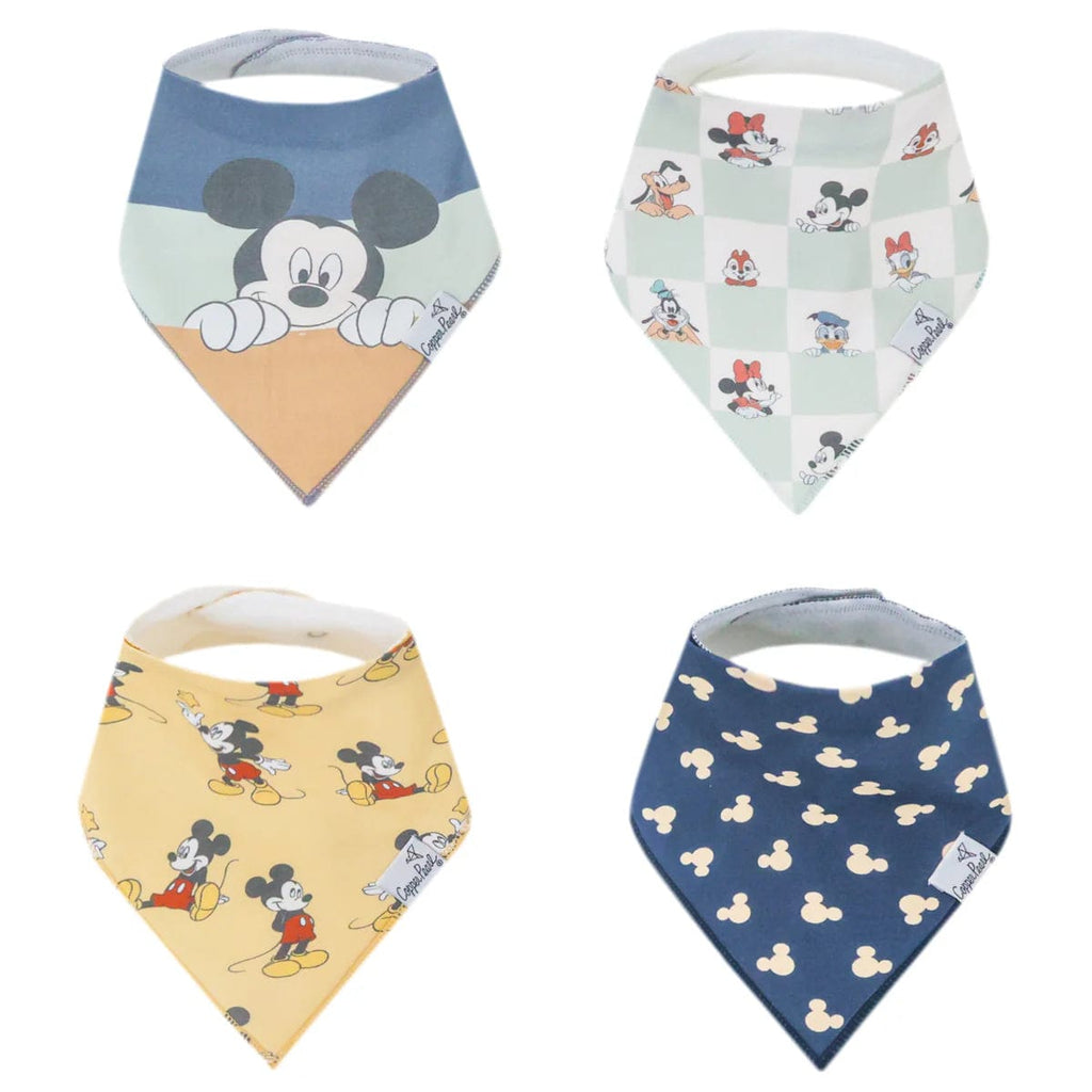 Copper Pearl | Baby Bandana Bibs - Mickey Mouse & Friends