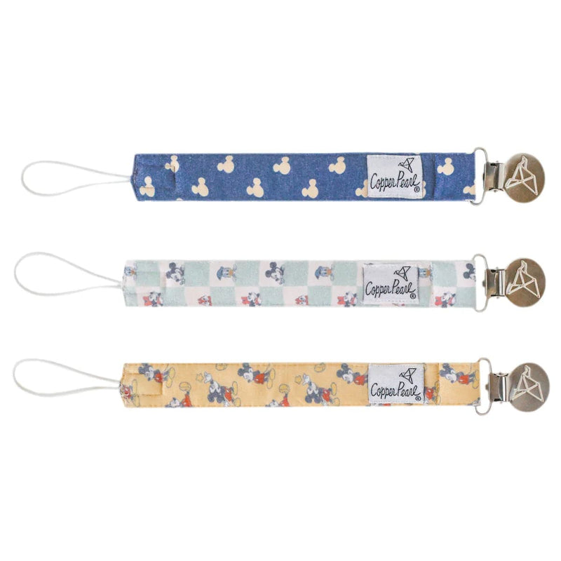 Copper Pearl | Binky Clips (3 pack) - Mickey Mouse & Friends