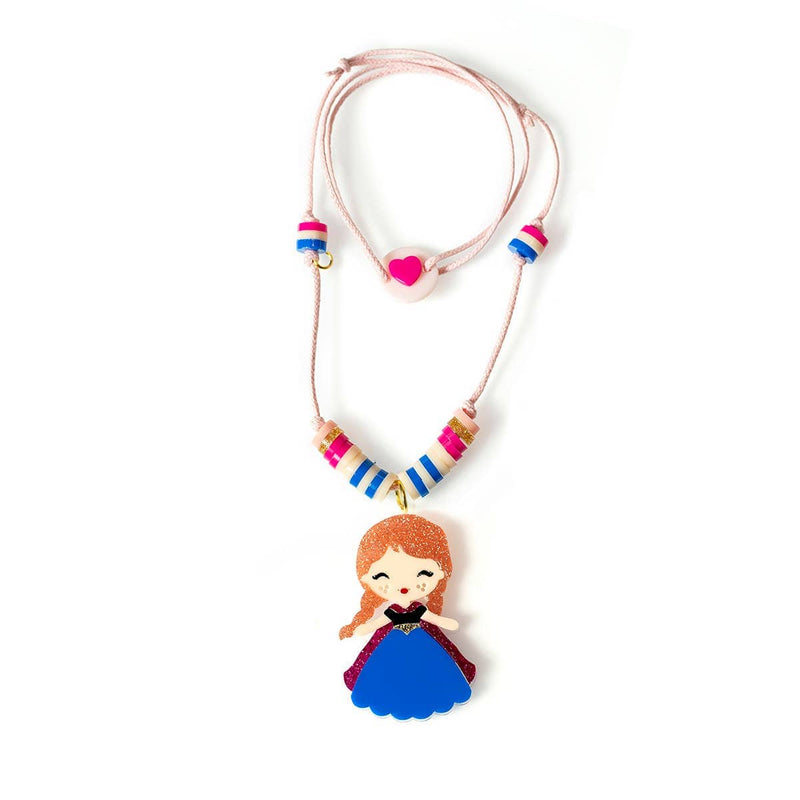 Lilies & Roses NY | Cute Doll Dark Blue Dress Beaded Necklace