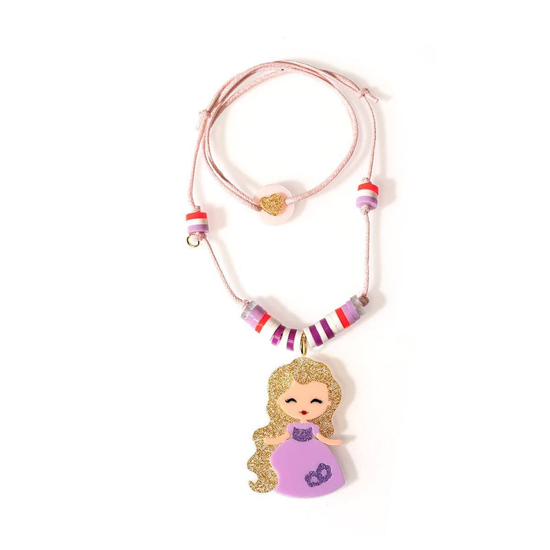Lilies & Roses NY | Cute Doll Purple Dress Beaded Necklace