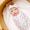 Copper Pearl | Knit Swaddle Blanket - Minnie Mouse’s Bowquet