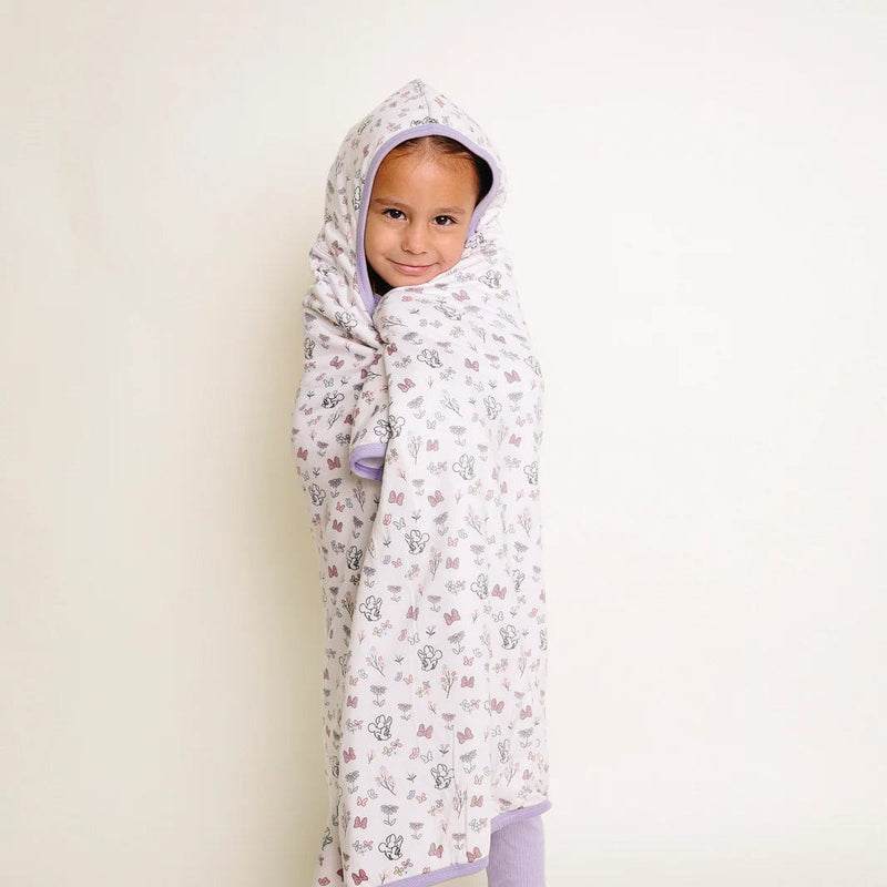 Copper Pearl | Premium Big Kid Hooded Towel - Minnie Mouse’s Bowquet