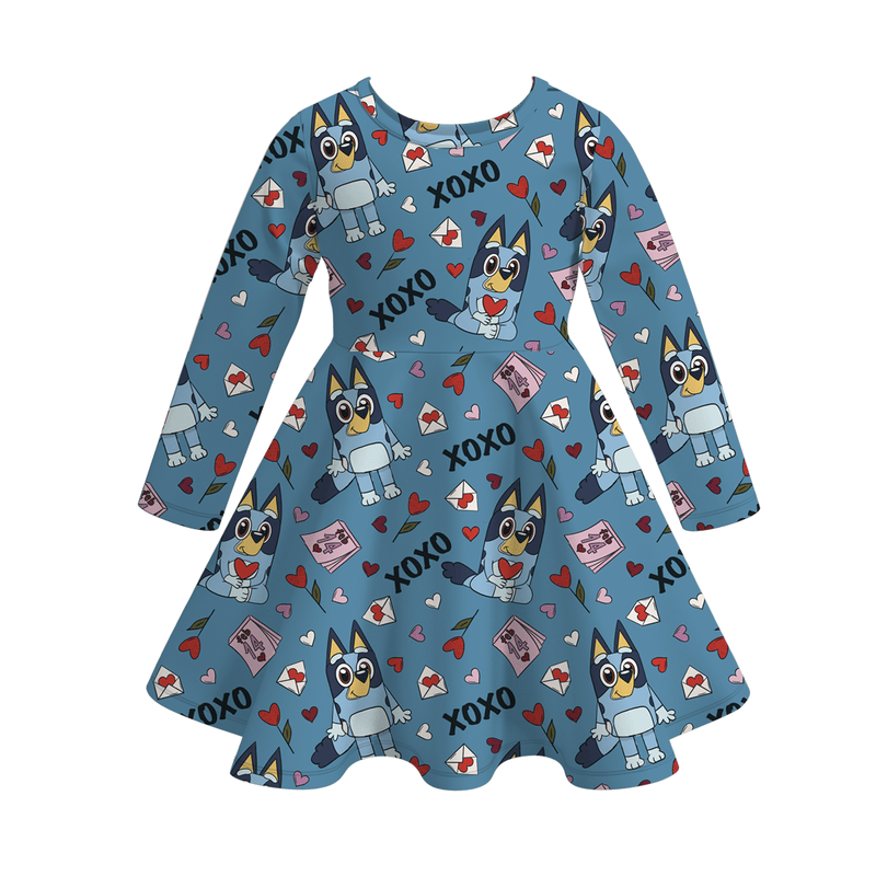 Bluey Valentine Letters Dress