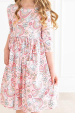 Mila & Rose | Dream Big Little One 3/4 Sleeve Pocket Twirl Dress