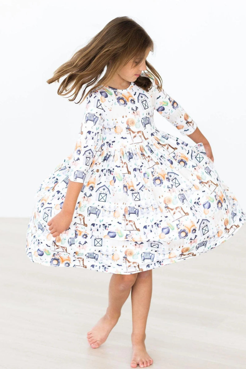 Mila & Rose | Stay Spooky 3/4 Sleeve Pocket Twirl Dress