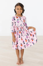 Mila & Rose | Purr-Fectly Spooky 3/4 Sleeve Pocket Twirl Dress