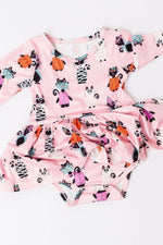 Mila & Rose | Purr-Fectly Spooky Twirl Bodysuit