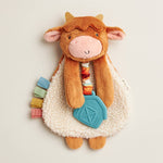 Itzy Lovey Highland Cow Plush + Teether Toy