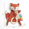 Bitzy Crinkle Fox Sensory Toy with Teether