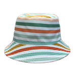 Emerson and Friends | Beach Day and Coral Stripes Reversible Bucket Hat