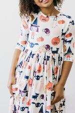 Mila & Rose | Boo Crew 3/4 Sleeve Pocket Twirl Dress