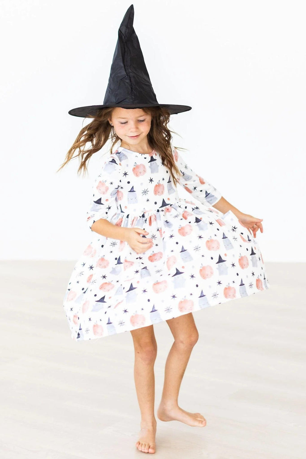 Mila & Rose | Peek-A-Boo 3/4 Sleeve Pocket Twirl Dress