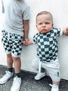 Little Bipsy | Pocket Tee - Pewter Check
