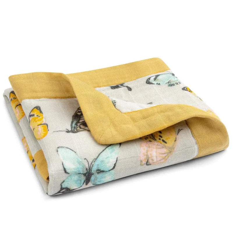 MILKBARN | Butterfly Mini Lovey Two-Layer Muslin Security Blanket