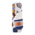 Mud Pie Pumpkin Spice Swaddle and Rattle Set