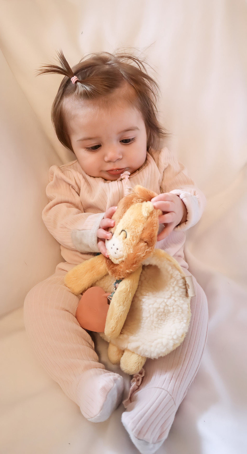 Itzy Lovey Lion Plush with Silicone Teether Toy