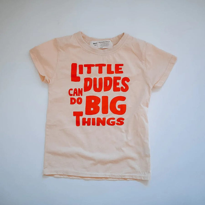 Little Dudes Can Do Big Things Tee | Vivid Orange
