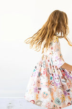 Mila & Rose | Peace & Smiles 3/4 Sleeve Pocket Twirl Dress