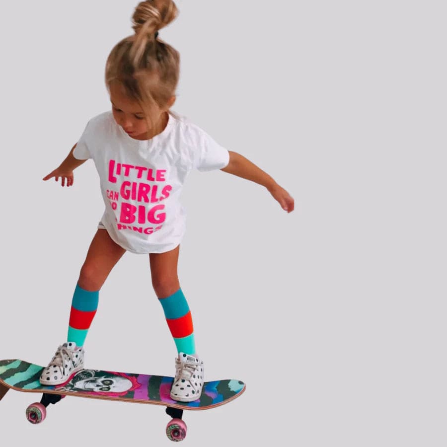 Little Girls Can Do Big Things Tee | Hot Pink