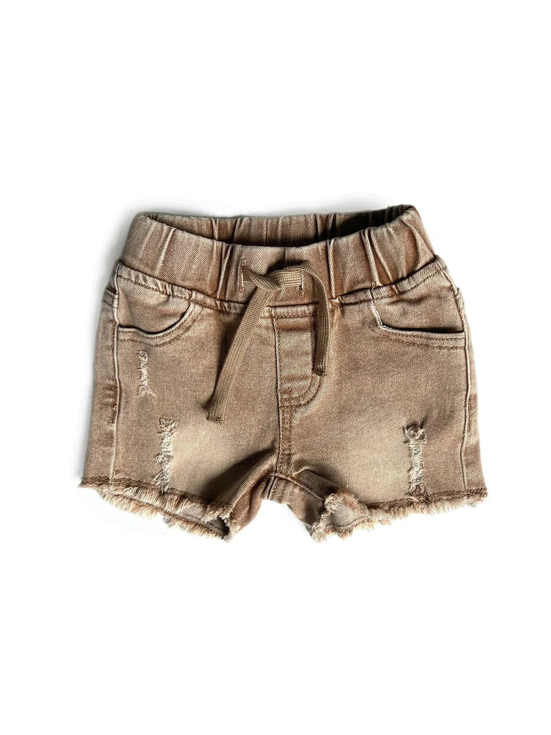 Little Bipsy | Cut Off Denim Shorts- Camel