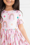 Mila & Rose | Rainbow Daisies S/S Twirl Dress