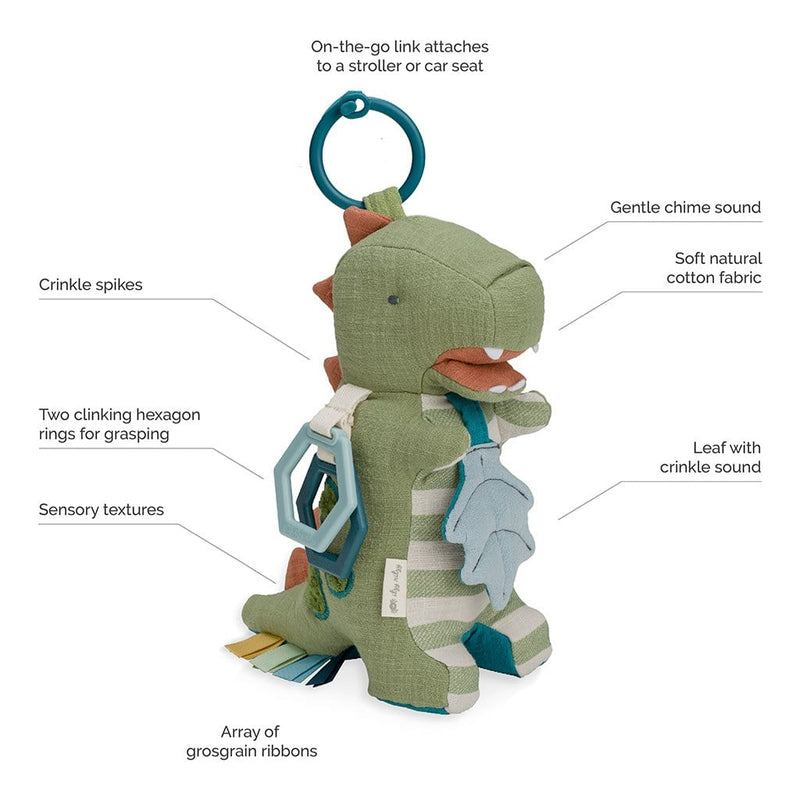 Itzy Ritzy-Link & Love Dino Activity Plush with Teether Toy