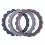 Flower Teether Bracelet (Steel/Dove Gray/Stone)