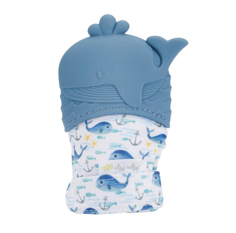 Itzy Silicone Teething Mitt- Whale
