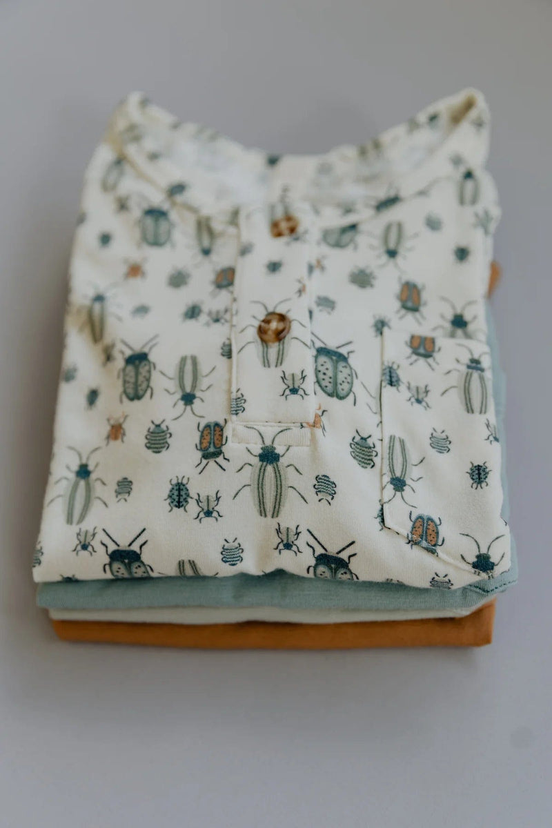 babysprouts | Bamboo Henley Shirt - Bugs